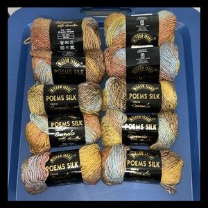 Wisdom Poems Silk Yarn - Sante colorway.  10 skein lot